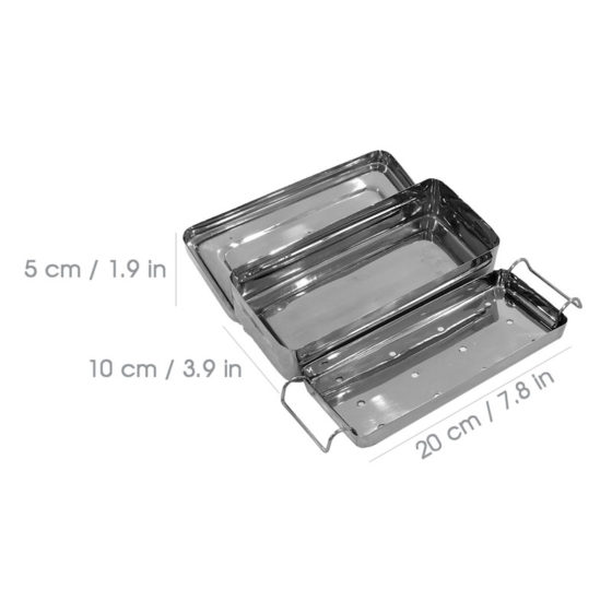Stainles Steel Instrument Sterilization Case 20 cm x 10 cm x 5 cm 