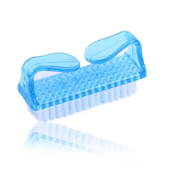 Nail Cleaning Brush with Curved Handles - Blue