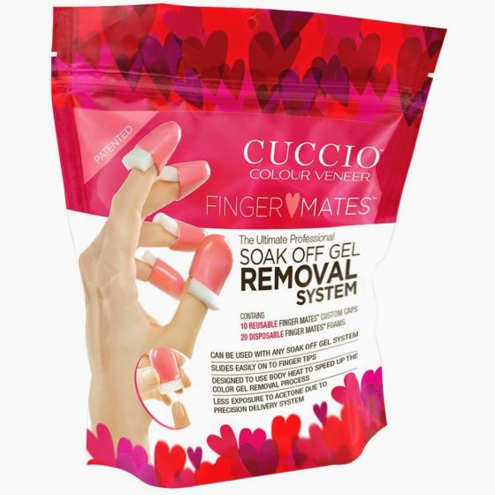 Cuccio Finger Mates Soak Off Gel Removal System - x10 Caps & x20 Disposable Foams (6965LED)