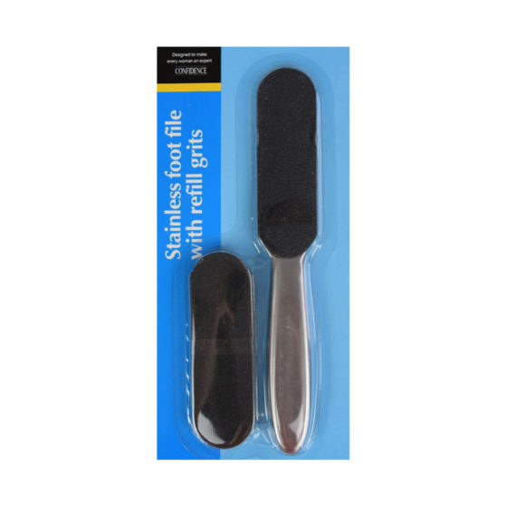 Stainless Steel Foot File with Replacement pads
