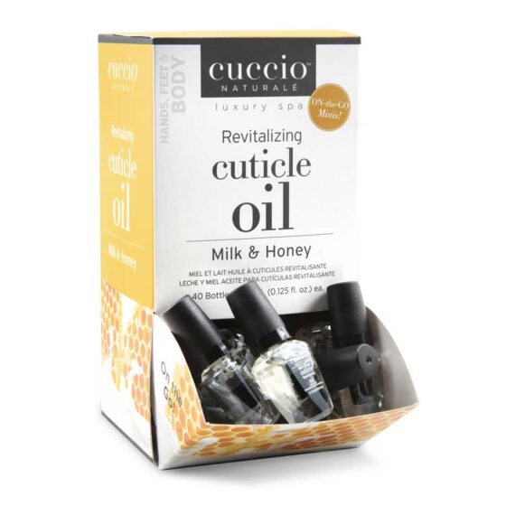 Cuccio Nail Solutions -Mini Cuticle Cuticle Oil Dispenser -Retail Display ( 40 counts)