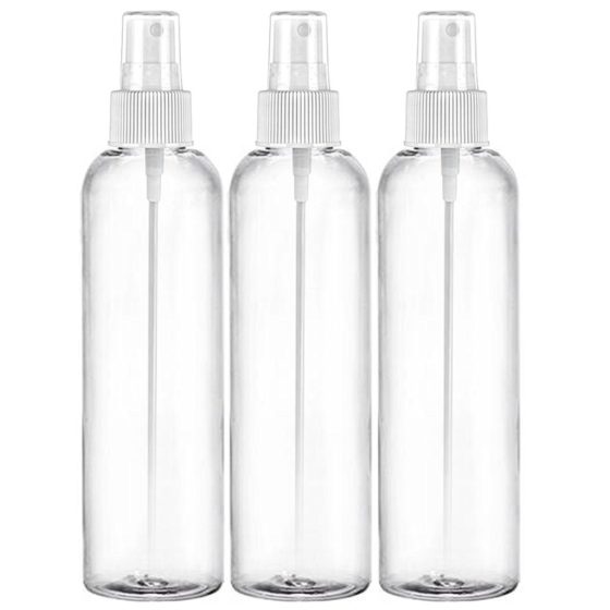 Empty Bottle 8oz (250ml) with Spray ( Slim - Tall) - Clear Bottle