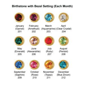 Studex Birthstone Stud Earrings in Bezel Setting - pkg of 12