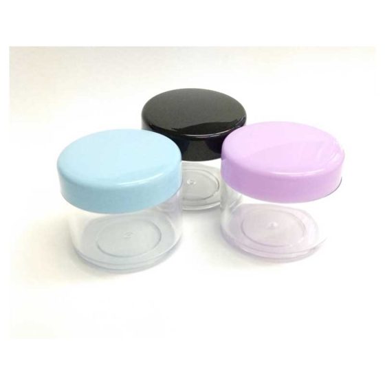 Cream Jar Clear with Colour Lid 30 g