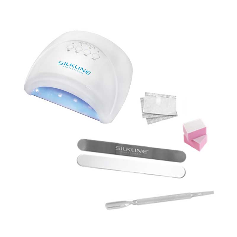 SILKLINE UV & LED NAIL LAMP PREPACK WITH BONUS MANICURE ESSENTIALS - Fernanda's Beauty & Spa Supplies SILKLINE UV & LED NAIL LAMP PREPACK WITH BONUS MANICURE ESSENTIALS - Fernanda's Beauty & Spa Supplies