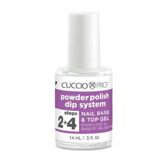 Cuccio Powder Polish Dip System – Step 2 & 4. Gel Base & Topcoat 14ml (½ oz)