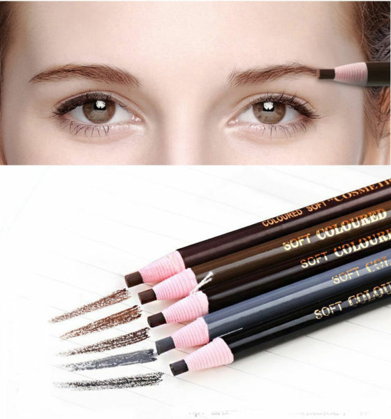 Waterproof Microblading Permanent Makeup Eyebrow Lip Design Positioning Pencil, Coloured Soft Cosmetic Art 1818