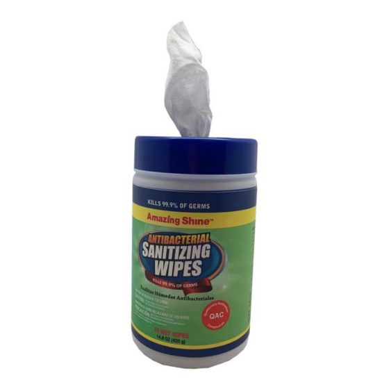 Amazing Shine Antibacterial Sanitizing Wipes 70-Pack