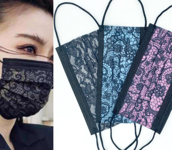 Disposable Face Mask Lace 3 PLY - 10PK of 50 PK