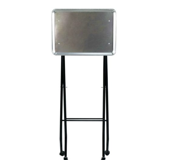 Aluminum Multipurpose Mobile Tray on Wheels with Fold Up T-033