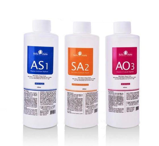 Hydro Dermabrasion Facial Solutions 400mL Individual or Set of 3
