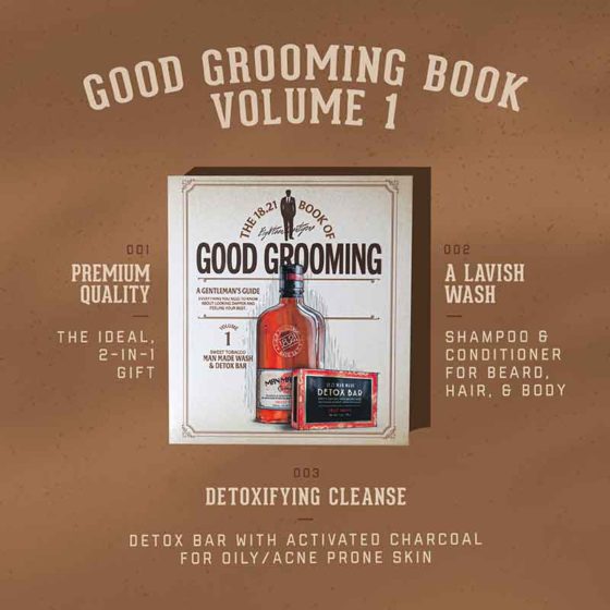 18.21 Man Made Book of Good Grooming Gift Set Volume 1
