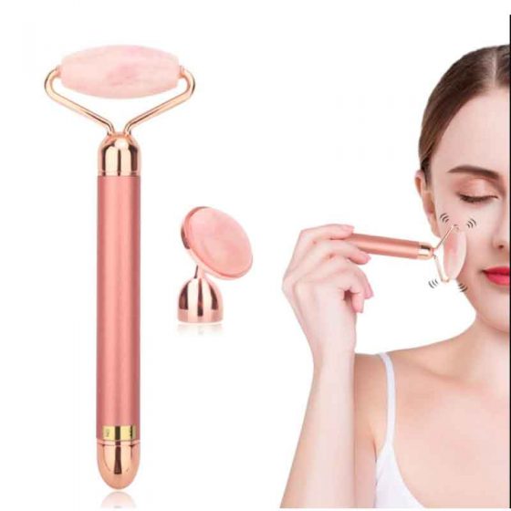 Energy Beauty Bar Rose Quartz Electric Jade Roller 2 in 1