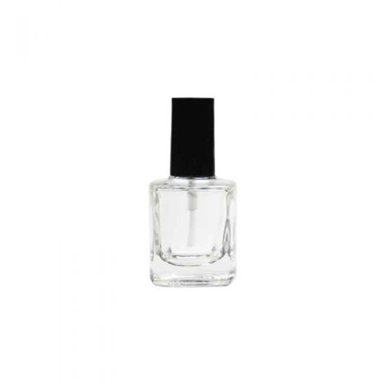 Empty Clear Nail Polish Bottle w/Cap and Brush (0.5 oz)