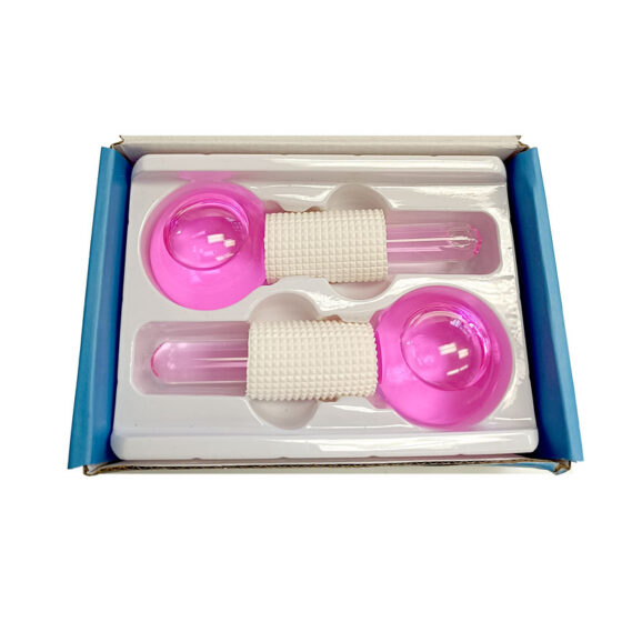 Facial Ice Globes Set of 2 Pink / Purple