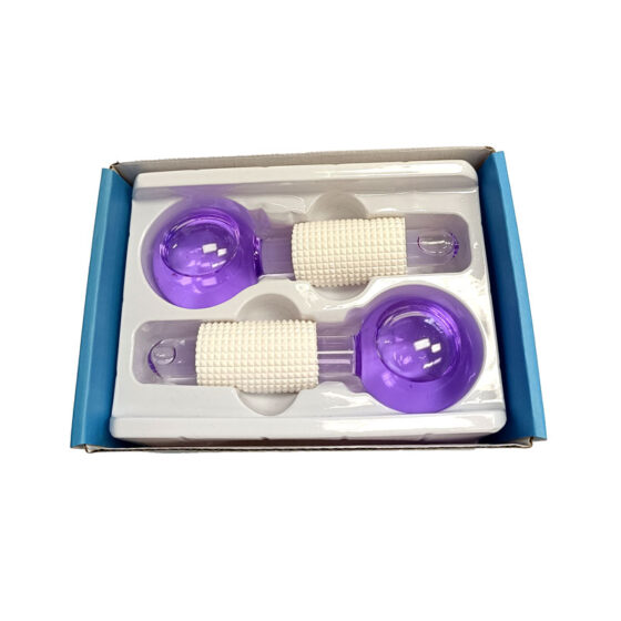 Facial Ice Globes Set of 2 Pink / Purple