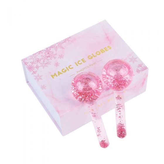 Facial Ice Globes Set of 2 Pink / Purple
