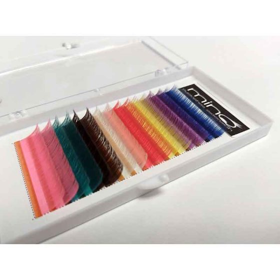 Lashes in Rainbow color Curl 0.07 mm