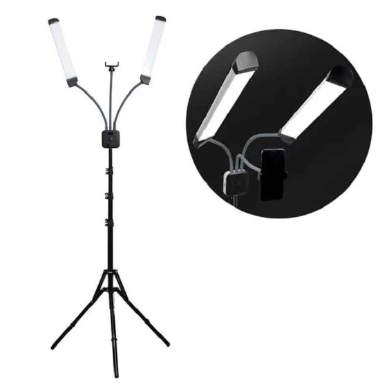 Make Up Natural LED Task Lamp with two heads in Carrying Case #9602