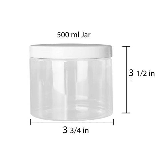 Cream Jar (500ml) with White Lid and Pump
