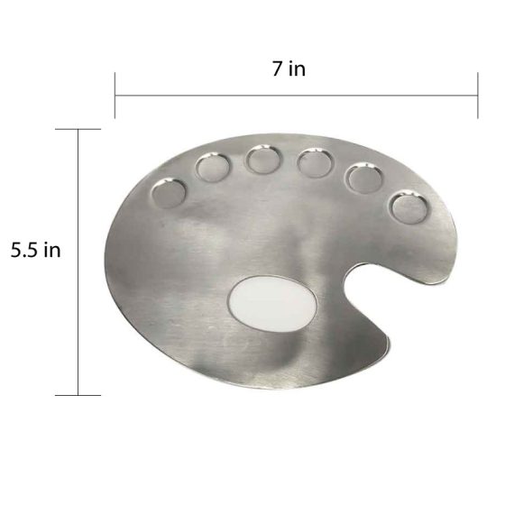 Stainless Steels Makeup Mixing Palette with 6 Slots