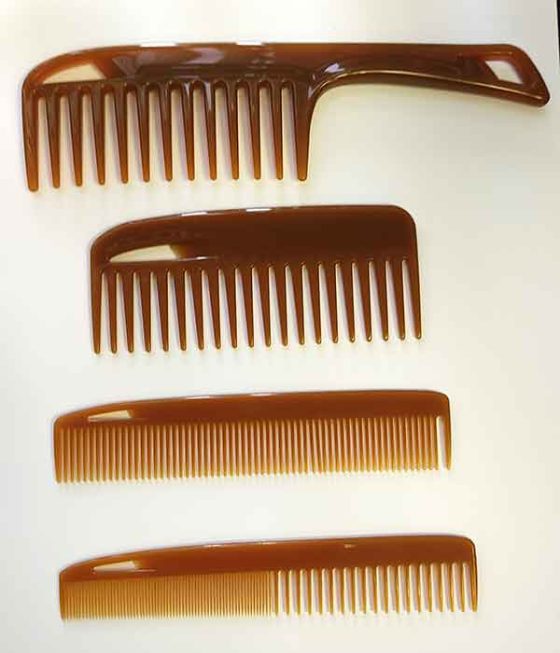 8 Hair Comb Set with Black Vinyl Case
