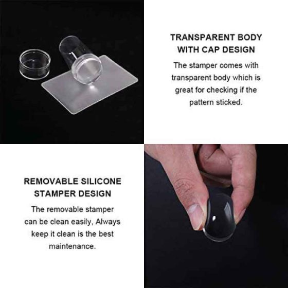 Clear Jelly Nail Stamper with Scraper