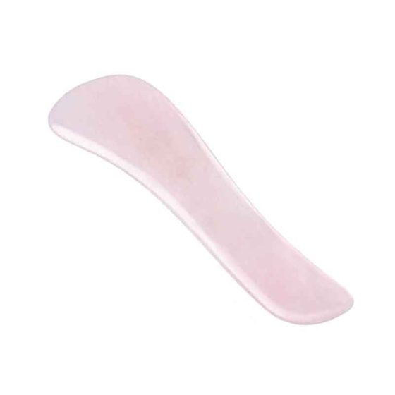 Gua Sha Scrapper Massage Tool in Rose Quartz  - S-Shape
