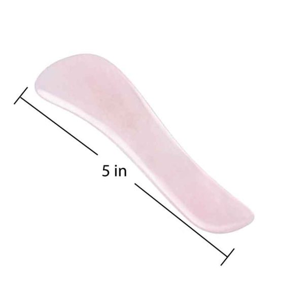 Gua Sha Scrapper Massage Tool in Rose Quartz  - S-Shape