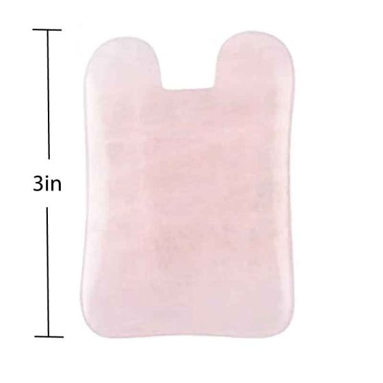 Gua Sha Scrapper Massage Tool in Rose Quartz