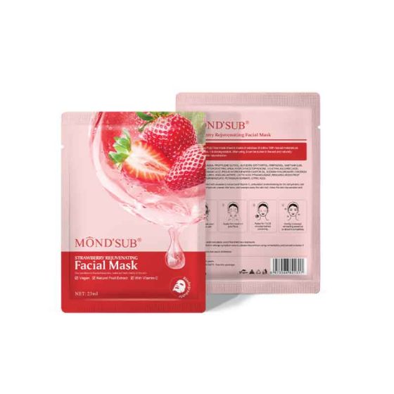 MOND'SUB Strawberry Rejuvenating Facial Masks 6-pc