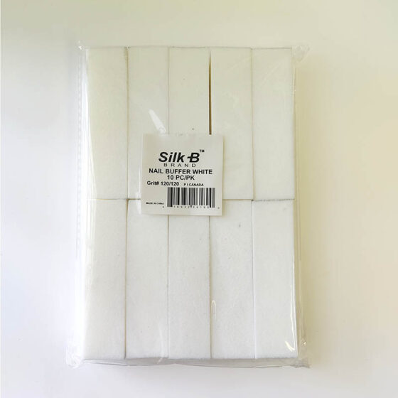 SilkB White Block Buffers -10/pkg