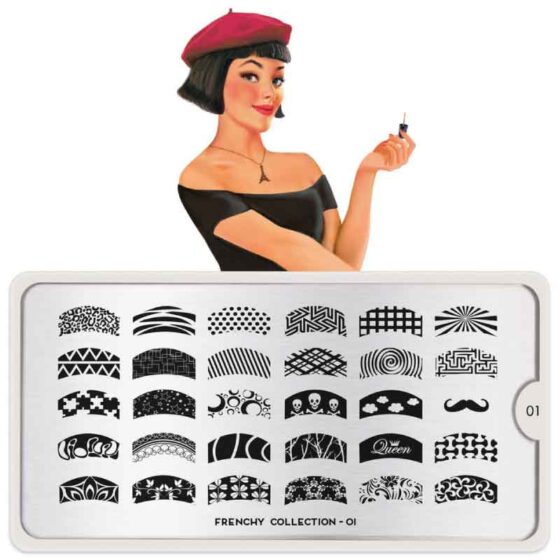 MOYOU Frenchy 01 - Stamping Nail Art Plate
