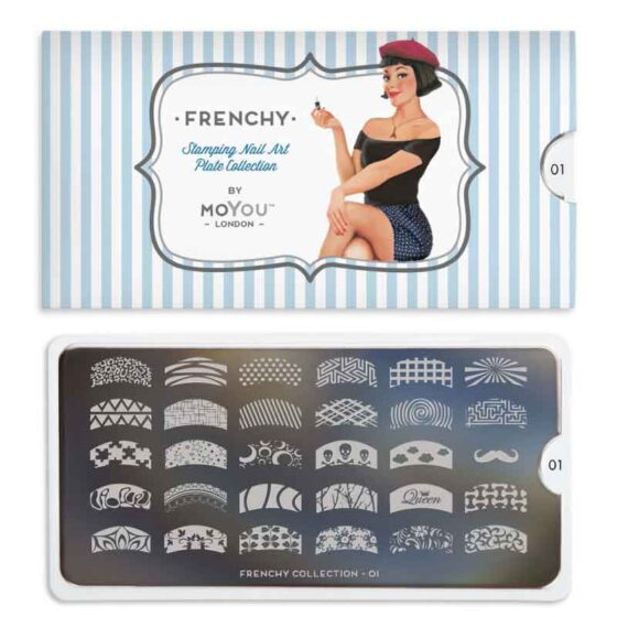 MOYOU Frenchy 01 - Stamping Nail Art Plate