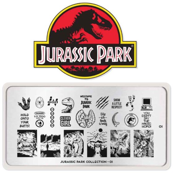 MOYOU Jurassic Park Stamping Nail Art Plate Collection