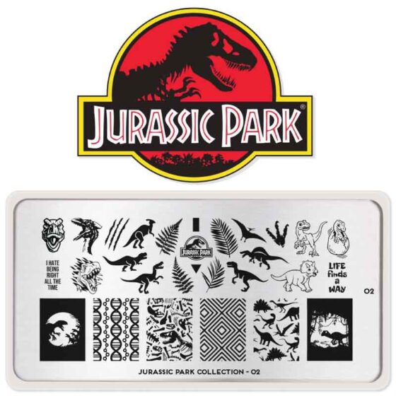 MOYOU Jurassic Park Stamping Nail Art Plate Collection