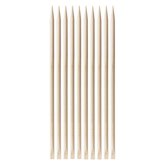 Orange Wood Cuticle Sticks Birchwood 7" - Pkg of 100