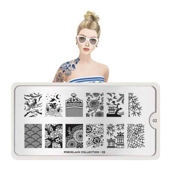 MOYOU Porcelain 02 - Stamping Nail Art Plate