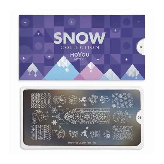 MOYOU Snow 01 - Stamping Nail Art Plate