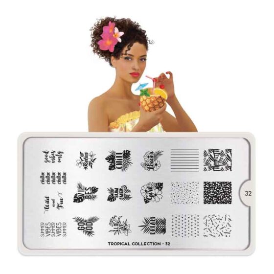 MOYOU Tropical  32 - Stamping Nail Art Plate