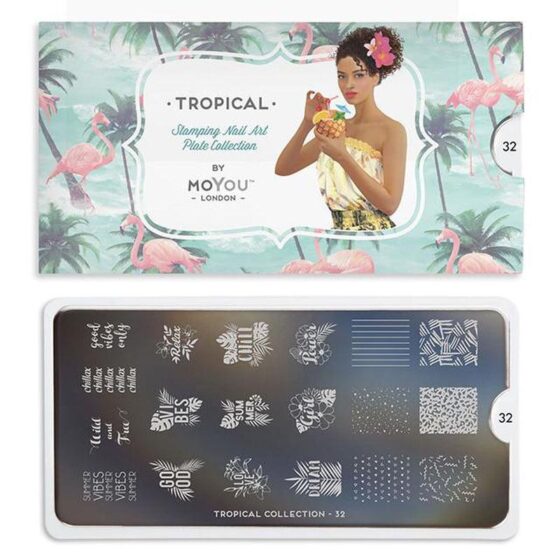 MOYOU Tropical  32 - Stamping Nail Art Plate