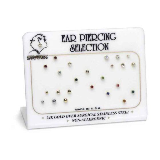 STUDEX EAR PIERCING SELECTION DISPLAY - 24 STYLES