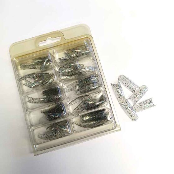 Royal Fancy Nail Tips with Glitter Various Colours
