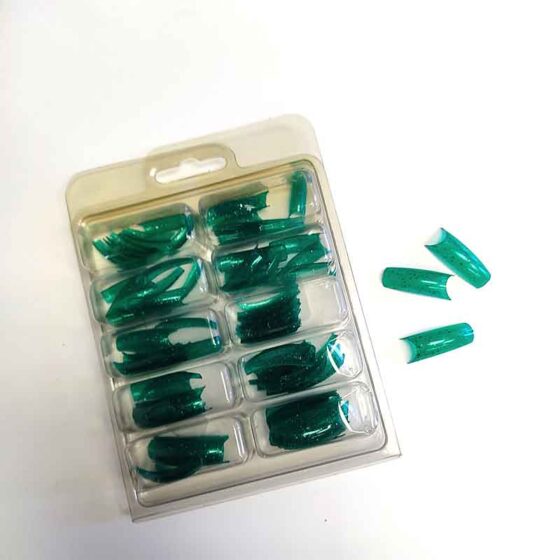 Royal Fancy Nail Tips with Glitter Various Colours