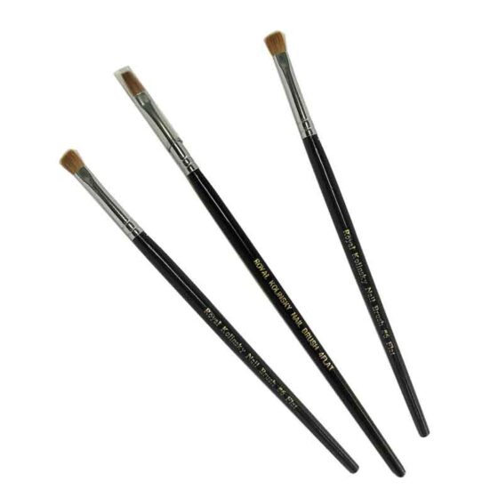 Royal Kolinsky Nail Brush Flat #4, #6, #8
