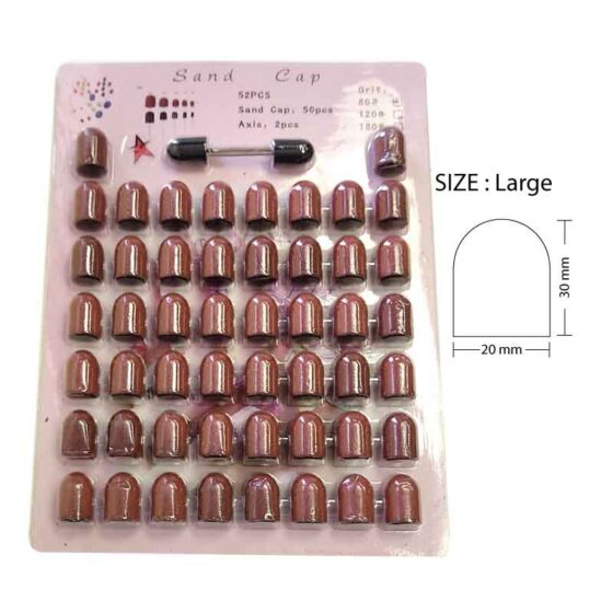 Pedicure Sanding Caps 50 pc with 2 Rubber Caps Holder Set