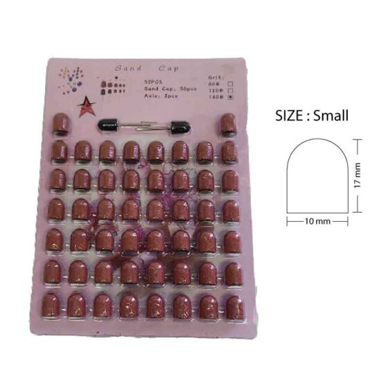 Pedicure Sanding Caps 50 pc with 2 Rubber Caps Holder Set