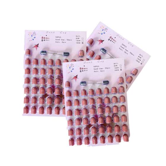 Pedicure Sanding Caps 50 pc with 2 Rubber Caps Holder Set