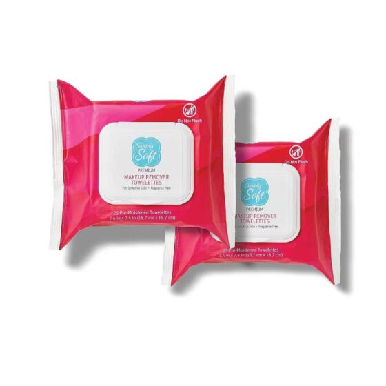 Soft Premium Skin Cleansing and Makeup Remover Wipes, Pre-Moistened Towelettes, Fragrance-Free