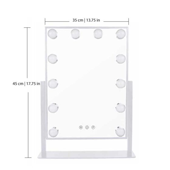 The Beauty Mirror with Dimmable LED Light - Medium 13.75in x 17.75 in